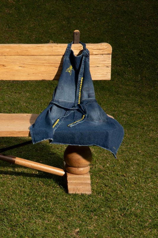 Delantal denim La Mosca amarillo