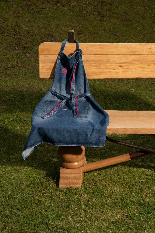 Delantal denim La Mosca rosado