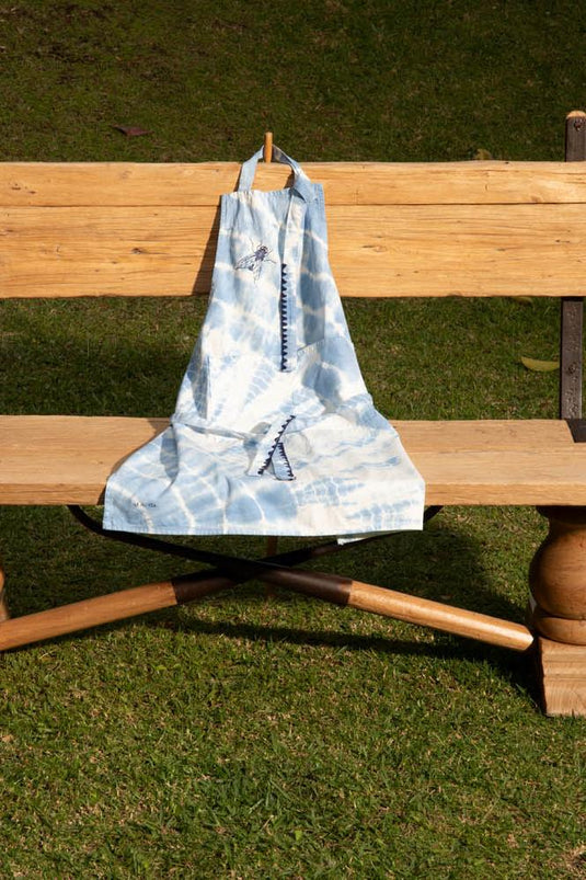 Delantal tie dye azul