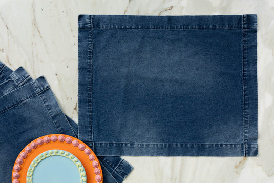 Individuales en denim x4