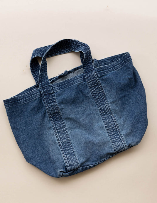 Maxi tote bag denim lavado